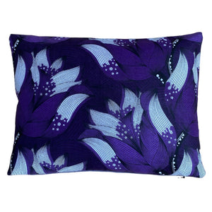 Small sofa cushion with purple flowers