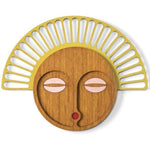 Modern African Mask Yellow #23 - mumutane