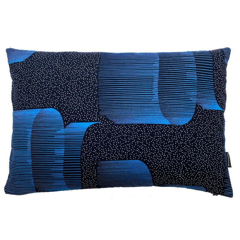Iki exponential blue cushion 40x60 cm